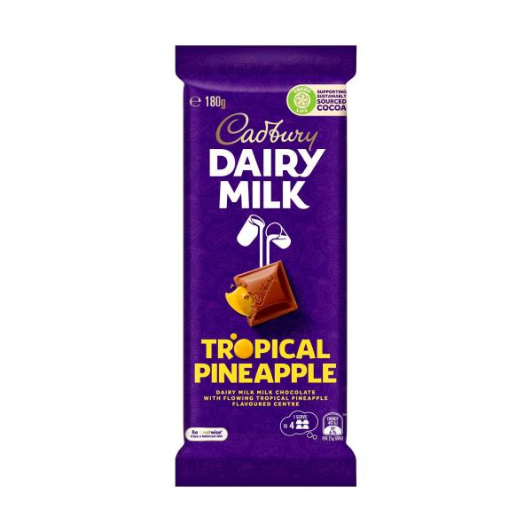 CADBURY FAMILY BLOCK CHOCOLATE:PINEAPPLE:.:180 GRAM