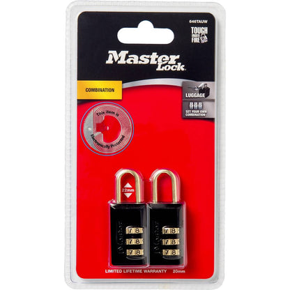 Master Lock 20mm Combination Padlock 2 Pack