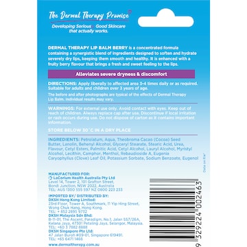 Dermal Therapy Lip Balm Berry 10g