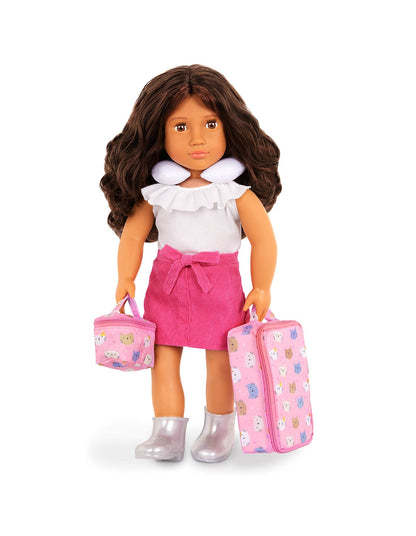 Kitty-Print Luggage & Accessories Set