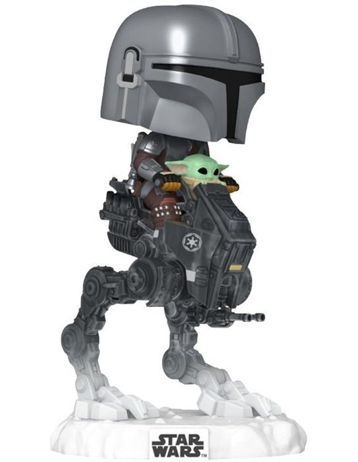 Mandalorian With Grogu on AT-RT Pop Ride