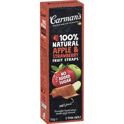 Carman's Fruit Straps Apple & Strawberry Twin Packs 5 pack