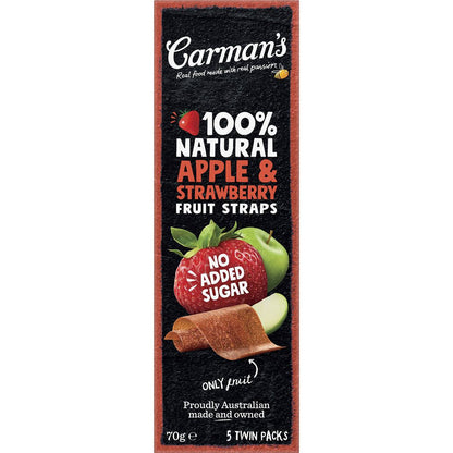 Carman's Fruit Straps Apple & Strawberry Twin Packs 5 pack