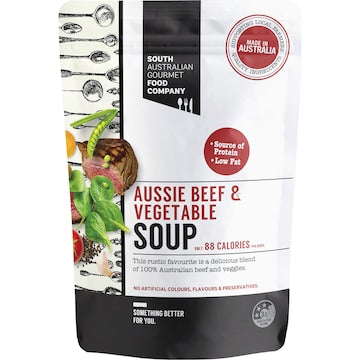 South Australian Gourmet Food Company Aussie Beef & Vegetable Soup Pouch 430g