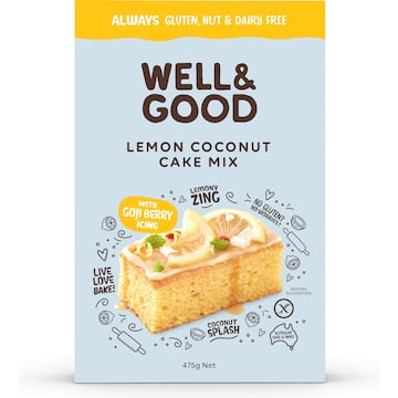 Well & Good Lemon Coconut Cake Mix 475g