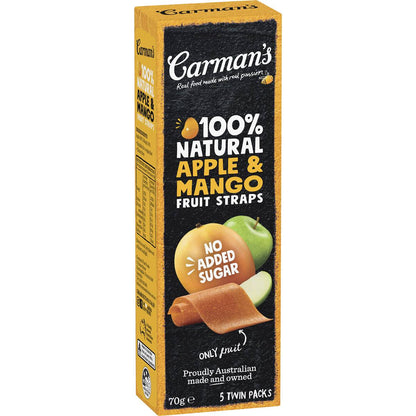 Carman's Fruit Straps Apple & Mango Twin Packs 5 pack