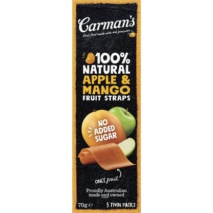 Carman's Fruit Straps Apple & Mango Twin Packs 5 pack
