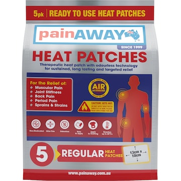 Pain Away Heat Patches 5 pack