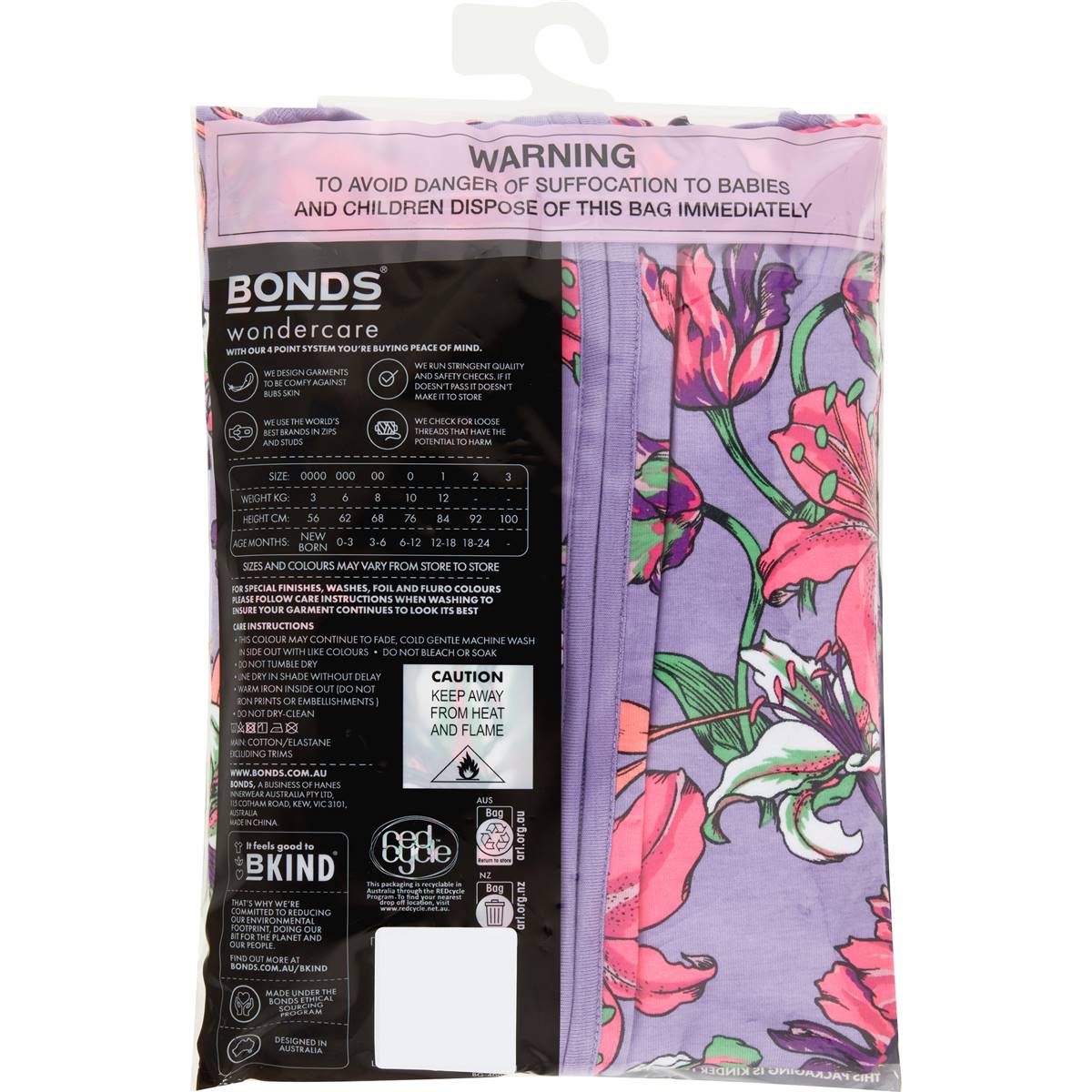 Bonds Zippy Wondersuit Size 3 Each