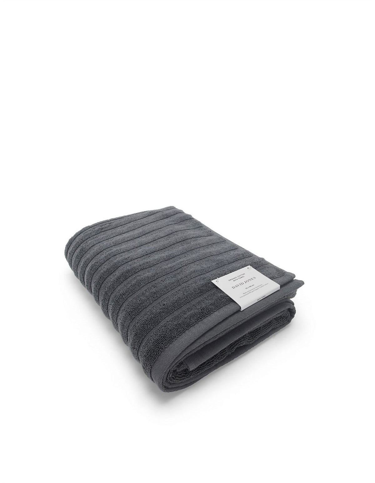 Hepburn Luxe Organic Turkish Cotton Bath Towel Charcoal