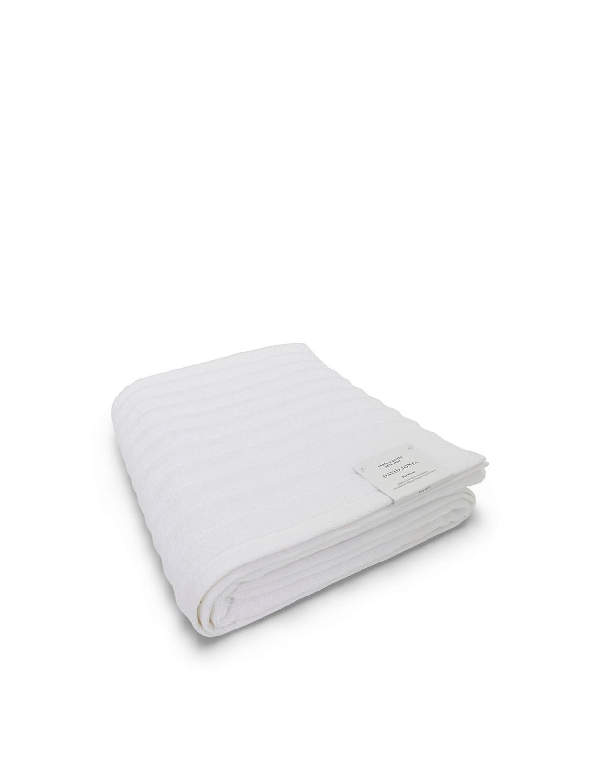 Hepburn Luxe Organic Turkish Cotton 90cm x 150cm Bath Sheet White