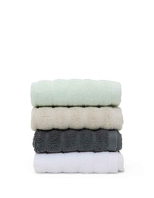 Hepburn Luxe 33cm Face Washer Twin Organic Turkish Cotton Seafoam Pack