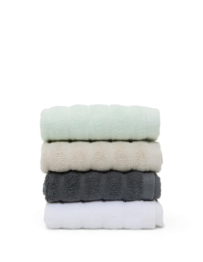 Hepburn Luxe 33cm Face Washer Twin Organic Turkish Cotton Seafoam Pack