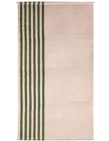 Palma Stripe Australian Cotton Beach Towel in Caper/Shell