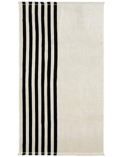 Palma Stripe Australian Cotton Towel in Black
