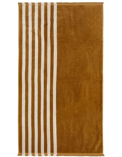 Stripe Petal Australian Cotton Towel Set in Bronze