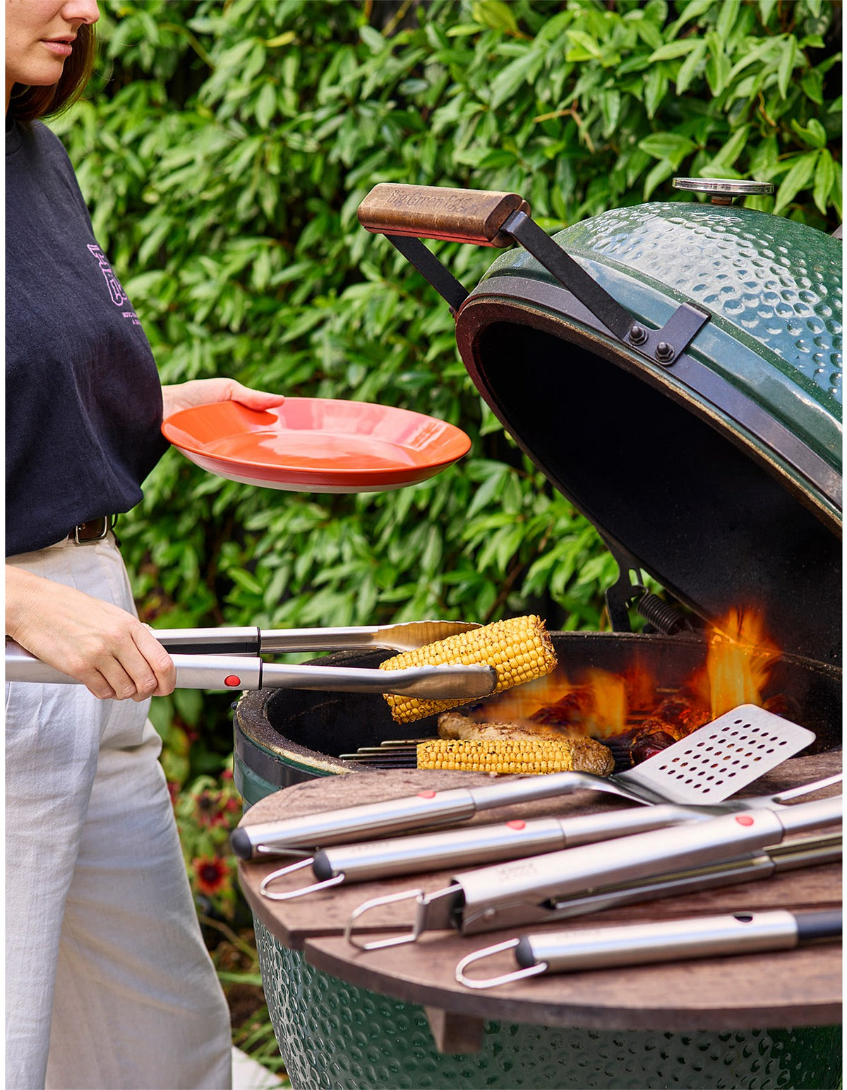 GrillOut Stainless Steel Turner and Tongs Set of 2