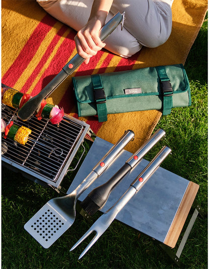 GrillOut Stainless Steel Turner and Tongs Set of 2