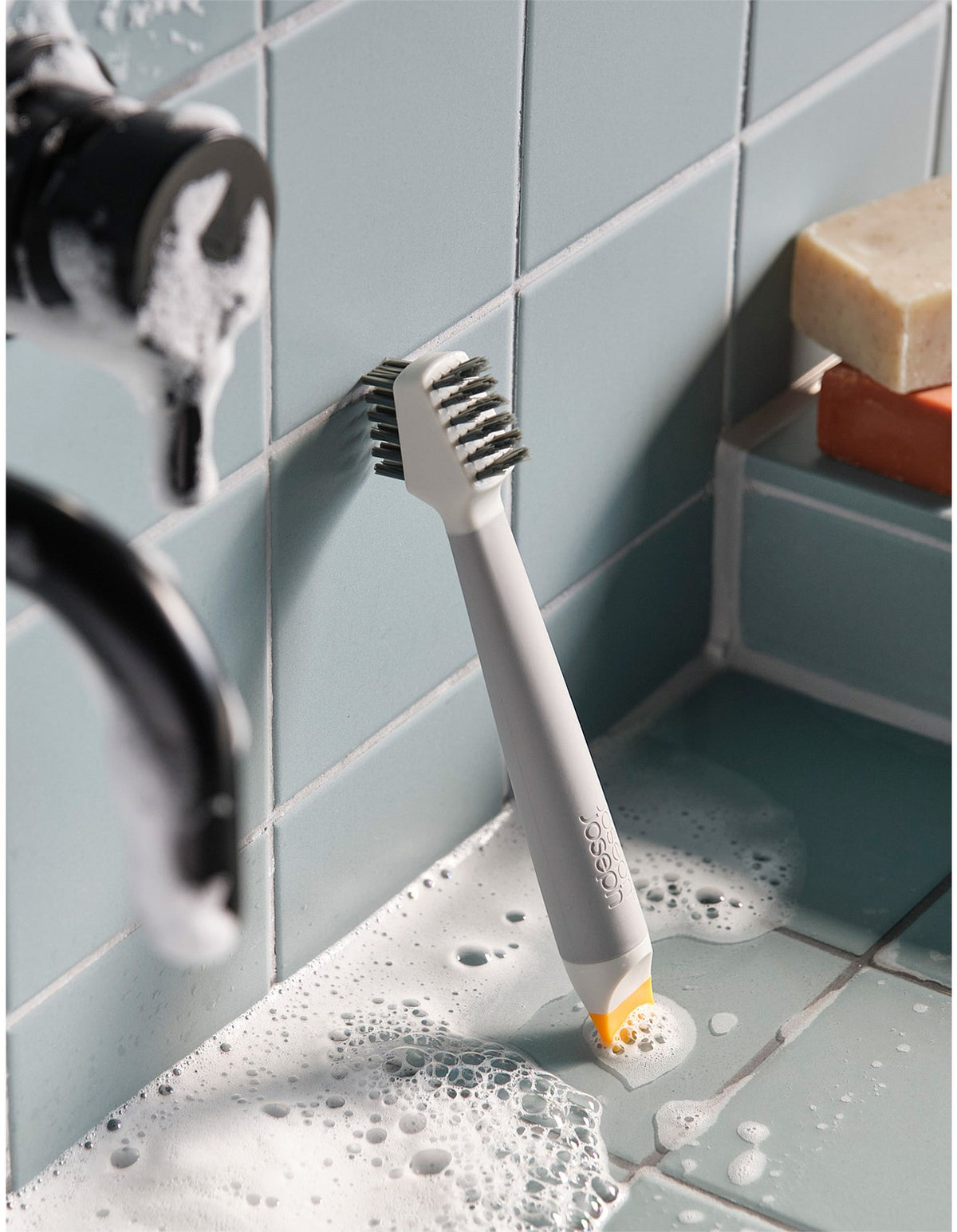 CleanTech 18cm 3-in-1 Detail Cleaning Brush Light Stone