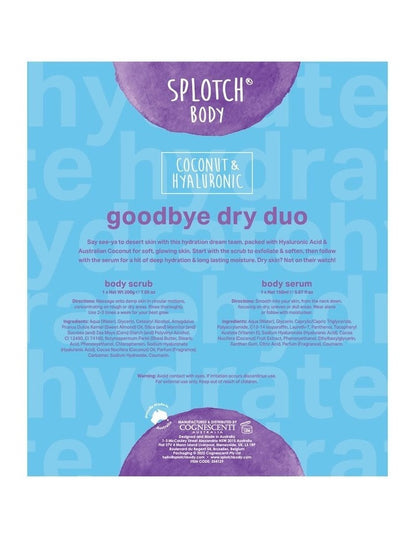 Coconut & Hyaluronic Goodbye Dry Body Scrub & Serum Duo