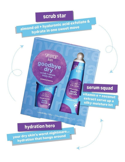 Coconut & Hyaluronic Goodbye Dry Body Scrub & Serum Duo