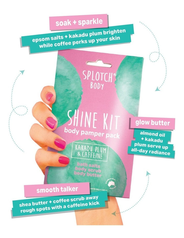 Kakadu Plum & Caffeine Shine Kit Body Pamper Pack