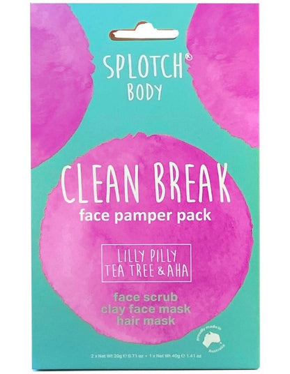 Lilly Pilly Tea Tree & Aha Clean Break Face Pamper Pack