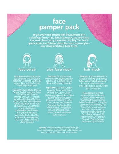 Lilly Pilly Tea Tree & Aha Clean Break Face Pamper Pack