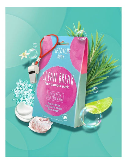 Lilly Pilly Tea Tree & Aha Clean Break Face Pamper Pack