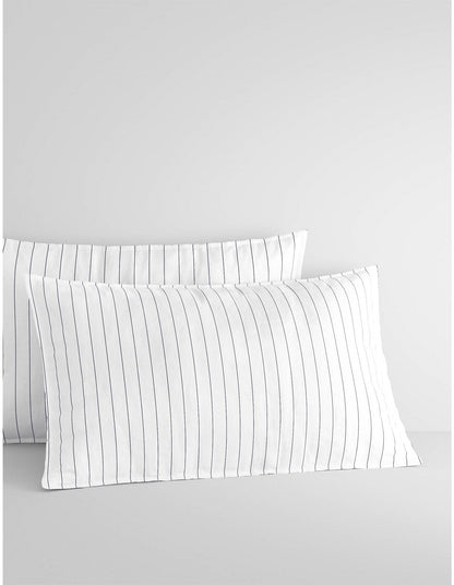 BAYLEY STRIPE WASHED PERCALE KING SINGLE SHEET SET IN WHITE