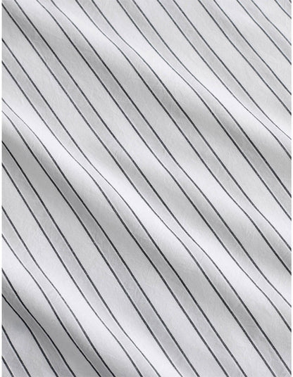 REILLY DOUBLE STRIPE SINGLE QUILT COVER SET IN MONOCHROME