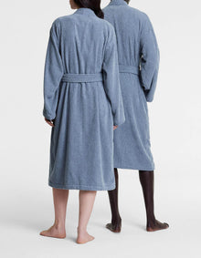 LIVING TEXTURES TOWELLING ROBE - S/M IN ORIENT BLUE