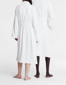 LIVING TEXTURES TOWELLING ROBE - L/XL IN WHITE