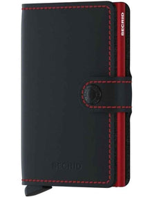 Miniwallet in Matte Black/Red