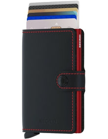 Miniwallet in Matte Black/Red