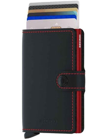 Miniwallet in Matte Black/Red