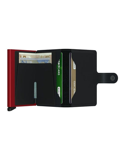 Miniwallet in Matte Black/Red