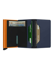 Slimwallet in Matte Night Blue/Orange