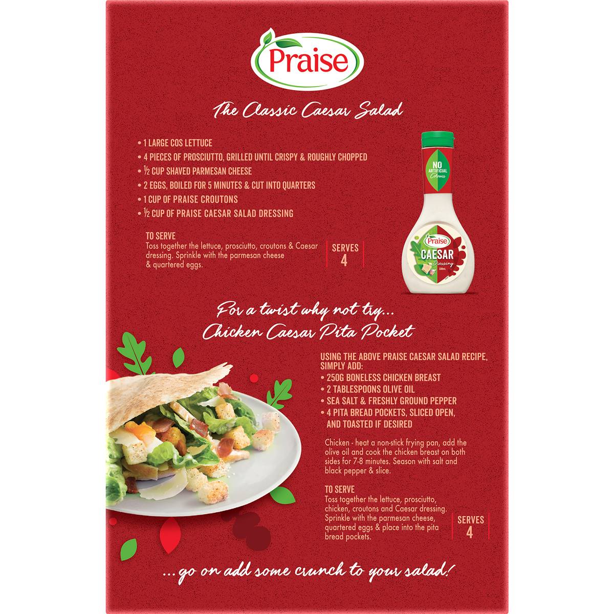 Praise Caesar Salad Croutons 150g