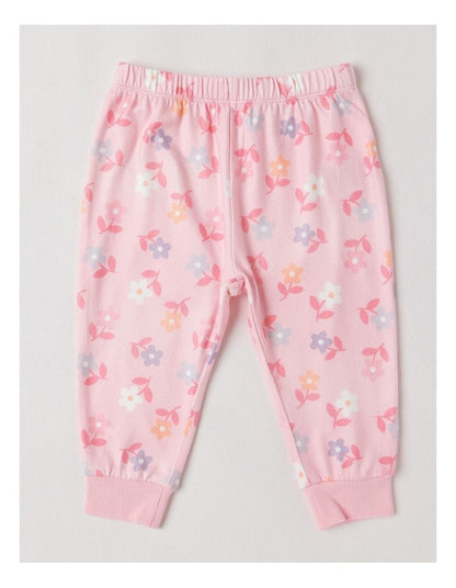 Cosy Knit Floral Pyjamas in Blush