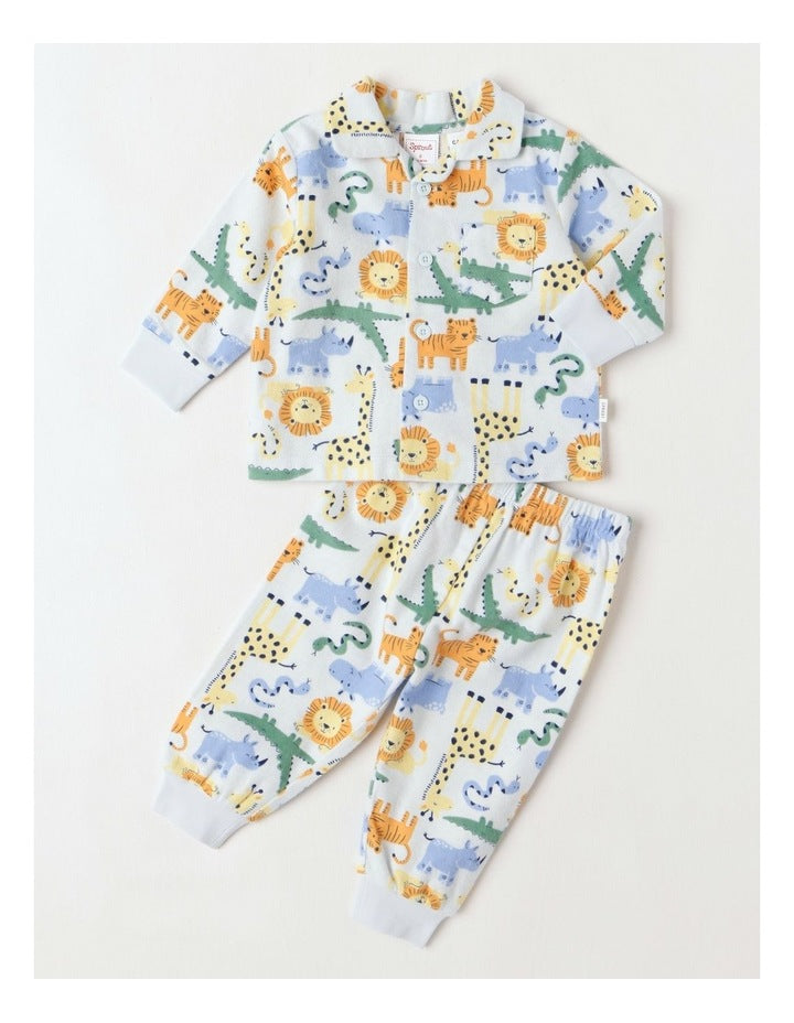 Woven Safari Pyjamas in Aqua