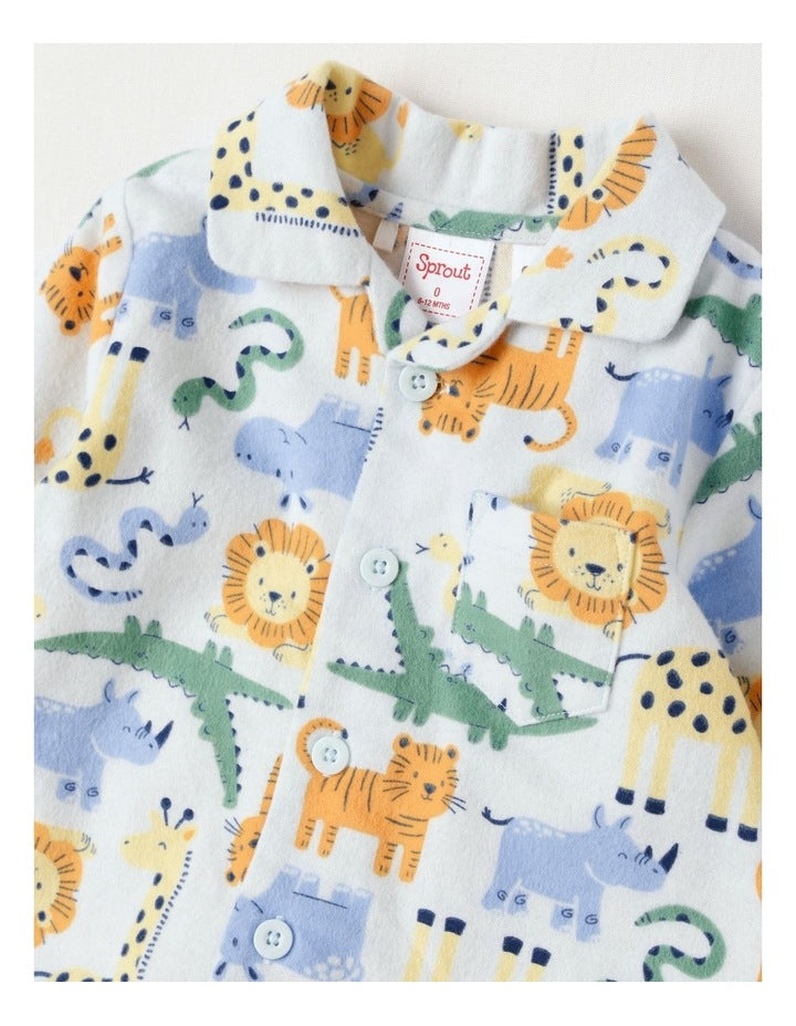 Woven Safari Pyjamas in Aqua