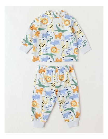 Woven Safari Pyjamas in Aqua