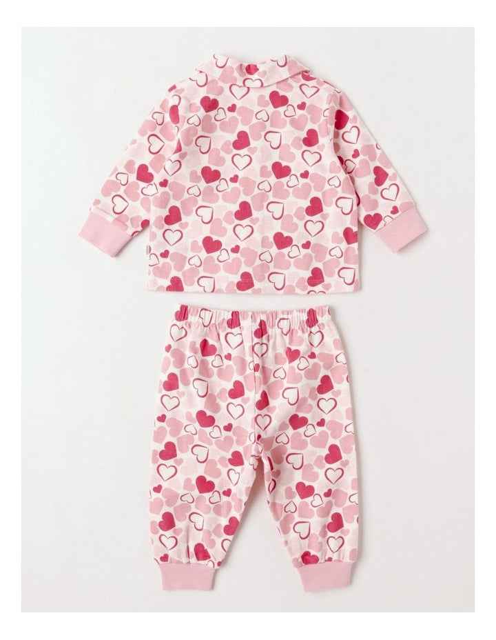 Woven Floral Pyjamas in Bright Pink