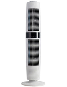 Dual Oscillating Tower Fan in White DETF122WH