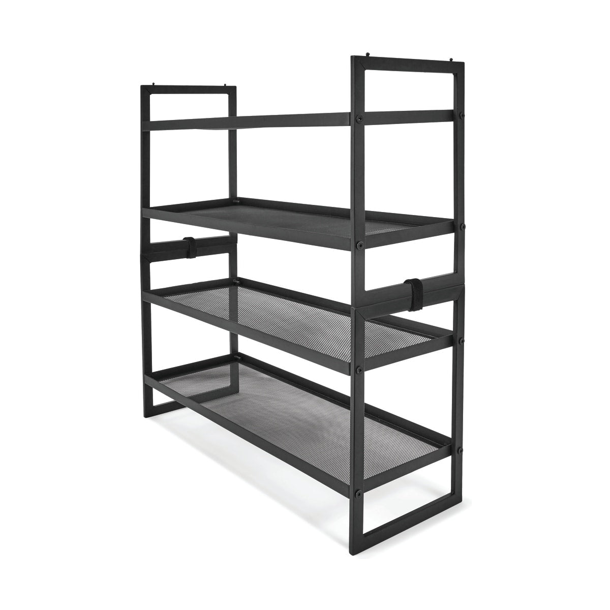 2 Tier Metal Stackable Mesh Shoe Rack