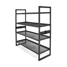 2 Tier Metal Stackable Mesh Shoe Rack