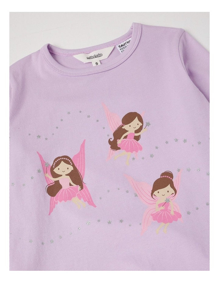 Knit Fleece Fairy Pyjamas in Light Purple