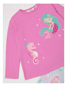 Knit/Fleece Mermaid Pyjamas in Fuchsia