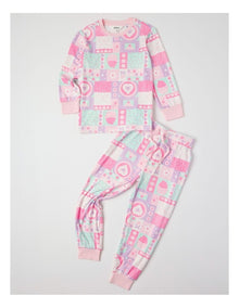 Cosy Knit Patchwork Pyjamas in Assorted